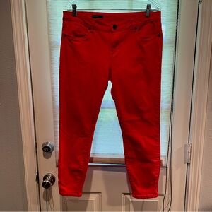 Women’s Size 12 Kut From The Kloth Ankle Red Skinny Stretch Jeans